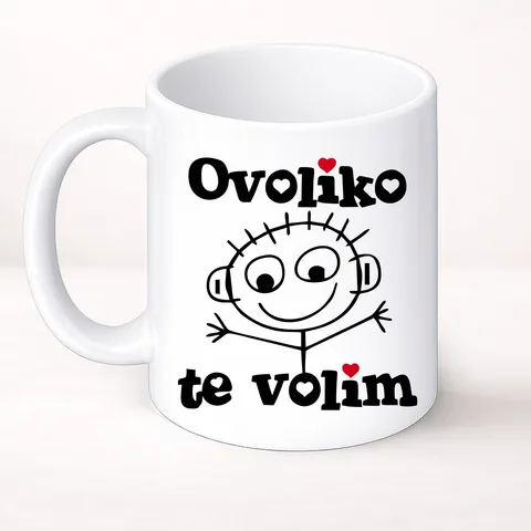 Оволико те волим - Он - Шоља Цлассиц – артикл са принтом