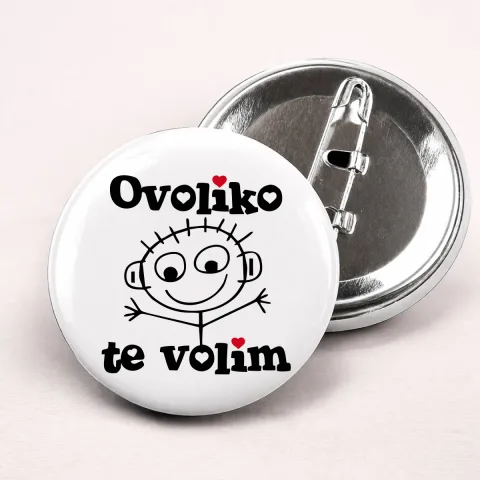Оволико те волим - Он - Беџеви – артикл са принтом