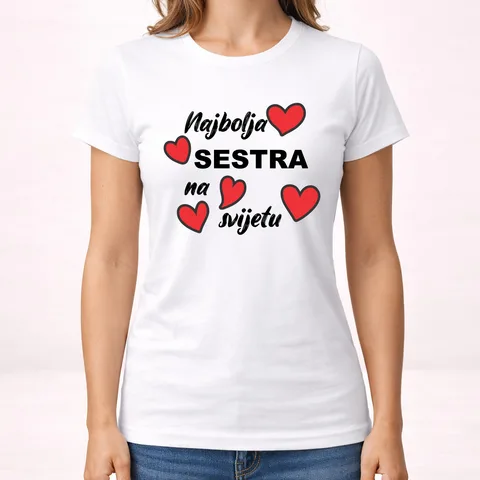 Najbolja sestra na svijetu 2 - Majica - Ženska – proizvod sa printom