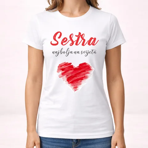 Sestra najbolja na svijetu - Majica - Ženska – proizvod sa printom