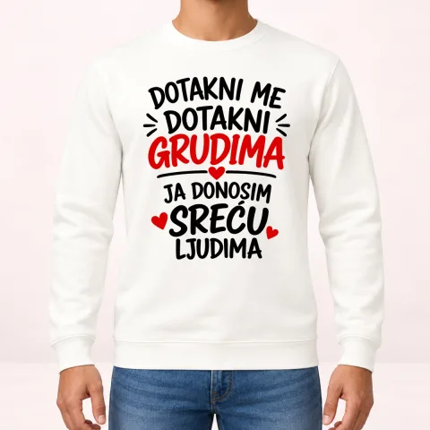 Dotakni me dotakni grudima 1 - Dukserica – proizvod sa printom