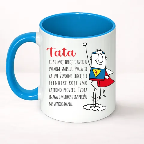 Tata ti si moj heroj i uzor u svakom smislu - Šolja Classic – proizvod sa printom