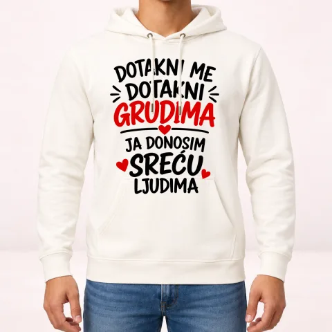 Dotakni me dotakni grudima 1 - Dukserica sa kapuljačom – proizvod sa printom