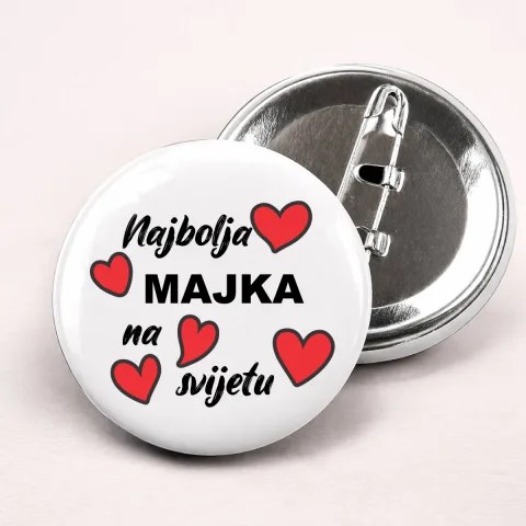 Најбоља мајка на свијету - Беџеви – артикл са принтом
