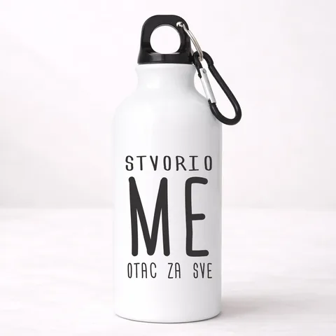 Stvorio me otac za sve - Aluminijumska boca – proizvod sa printom