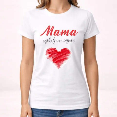 Mama najbolja na svijetu - Majica - Ženska – izdelek sa printom