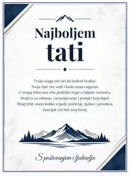 Најбољем тати · Фото стакло на артиклу