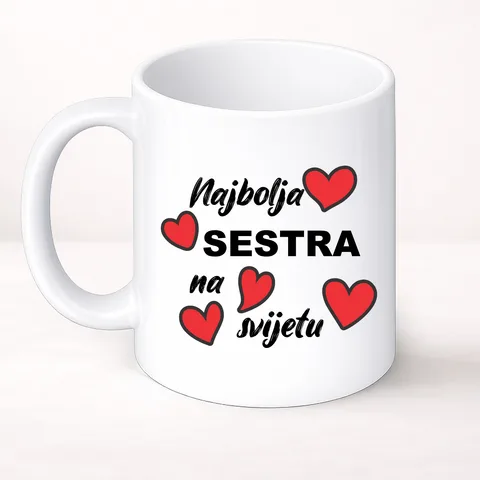 Najbolja sestra na svijetu 2 - Šolja Classic – proizvod sa printom