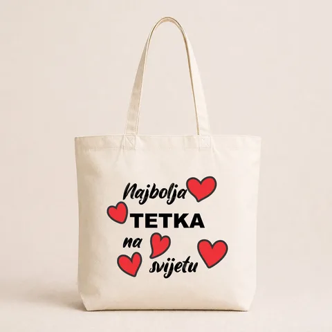 Najbolja tetka na svijetu 2 - Pamučni ceger – proizvod sa printom
