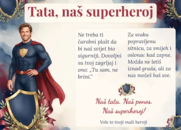 Tata · Naš superheroj · Foto kamen na proizvodu