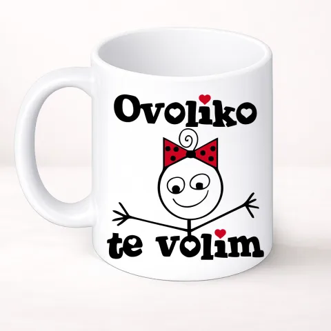 Оволико те волим - Она - Шоља Цлассиц – артикл са принтом