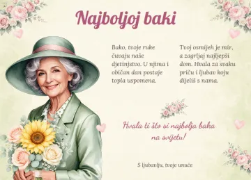 Најбољој баки · Цвјетни загрљај на артиклу