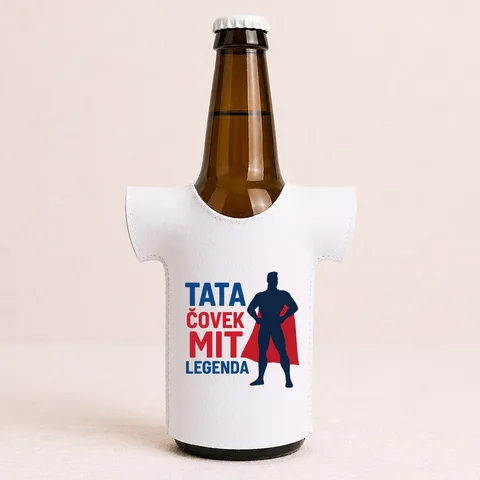 Tata covek mit legenda - Majica za flaše – proizvod sa printom