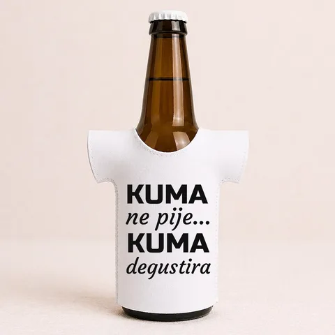 Kuma ne pije, kuma degustira - Majica za flaše – proizvod sa printom