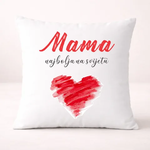 Mama najbolja na svijetu - Jastuk – izdelek sa printom